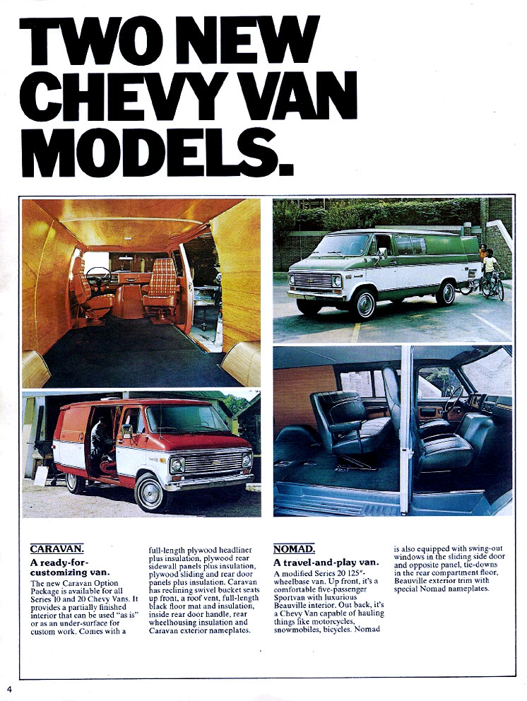 1977 Chevrolet Vans Canadian Brochure Page 2